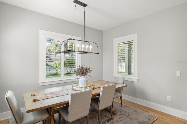 4114 W Neptune St, Tampa, FL 33629 - dining room with a chandelier and wood finished floors