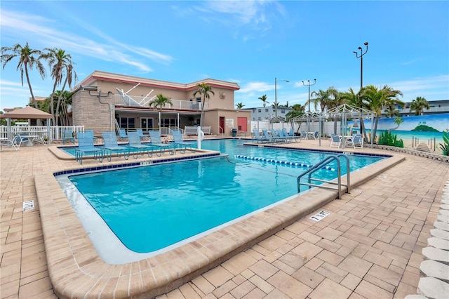 6025 Shore Blvd S Unit 408, Gulfport, FL 33707 - community pool with a gazebo and a patio