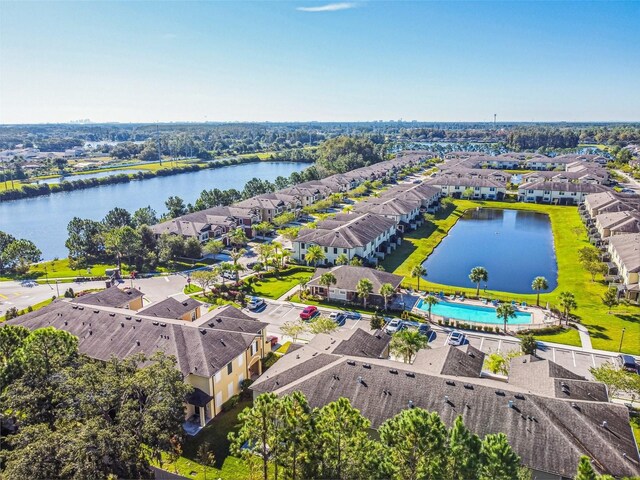 11519 Crowned Sparrow Ln, Tampa, FL 33626 - aerial view of residential area with a large body of water