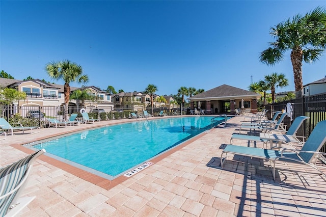 11519 Crowned Sparrow Ln, Tampa, FL 33626 - community pool with a patio and a residential view