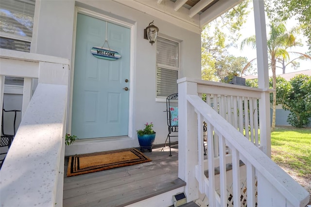 408 Georgia Ave, Crystal Beach, FL 34681 - view of exterior entry with covered porch