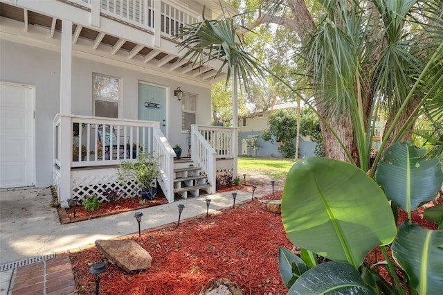 408 Georgia Ave, Crystal Beach, FL 34681 - entrance to property featuring a porch