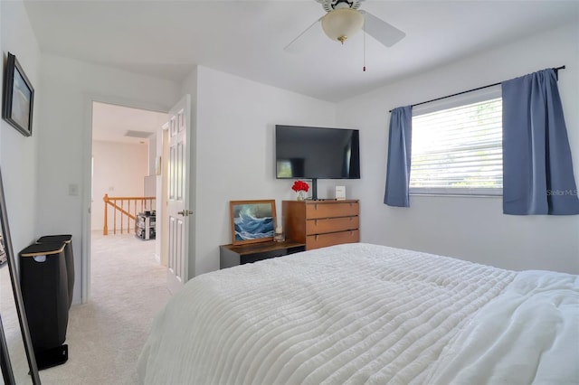 408 Georgia Ave, Crystal Beach, FL 34681 - bedroom featuring carpet flooring and a ceiling fan