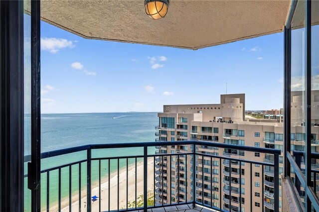1540 Gulf Blvd Unit 2107, Clearwater Beach, FL 33767 - balcony featuring a water view