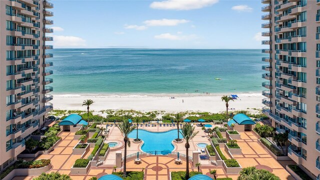 1540 Gulf Blvd Unit 2107, Clearwater Beach, FL 33767 - water view with nearby beach