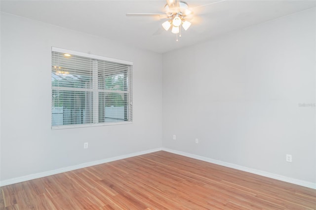 12721 Avelar Creek Dr, Riverview, FL 33578 - unfurnished room with a ceiling fan and light wood-style floors