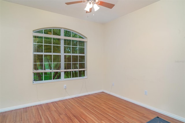 12721 Avelar Creek Dr, Riverview, FL 33578 - empty room with a ceiling fan and light wood-style floors