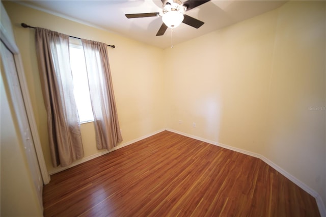 12721 Avelar Creek Dr, Riverview, FL 33578 - unfurnished room with plenty of natural light, wood finished floors, and ceiling fan