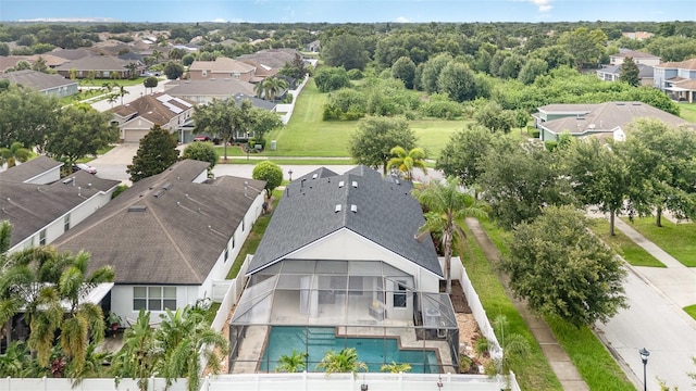 12721 Avelar Creek Dr, Riverview, FL 33578 - aerial perspective of suburban area with a pool area