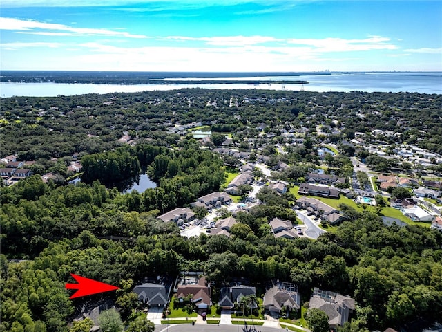 910 Kingscote Ct, Safety Harbor, FL 34695 - aerial perspective of suburban area featuring a nearby body of water