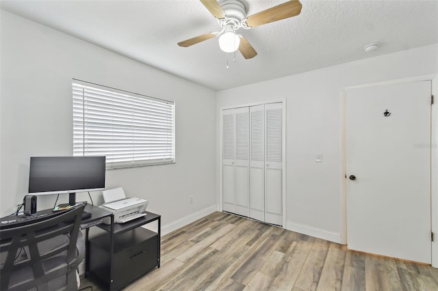 446 Eagle Cir, Casselberry, FL 32707 - office with light wood finished floors and ceiling fan