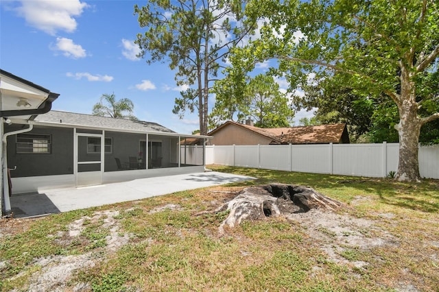 446 Eagle Cir, Casselberry, FL 32707 - view of yard featuring a sunroom and a patio