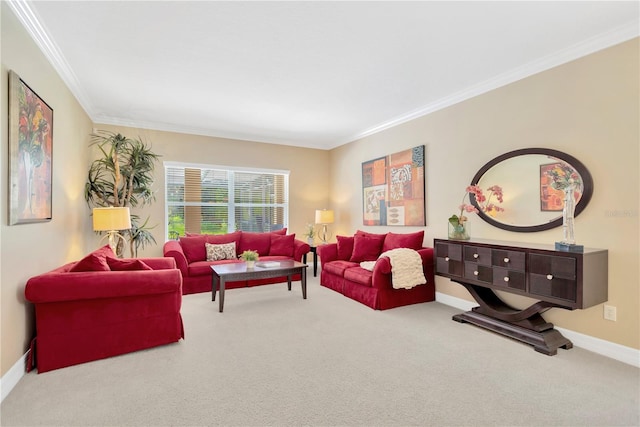 886 Suffolk Pl, Davenport, FL 33896 - carpeted living area featuring crown molding