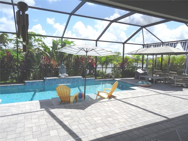 4957 Seafoam Trl, Bradenton, FL 34211 - swimming pool featuring a patio area and a lanai