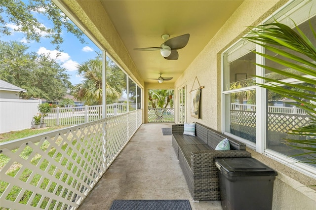 11830 Autumn Creek Dr, Riverview, FL 33569 - view of patio with a ceiling fan