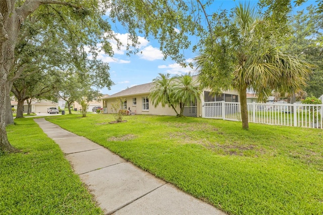 11830 Autumn Creek Dr, Riverview, FL 33569 - view of yard with a sunroom