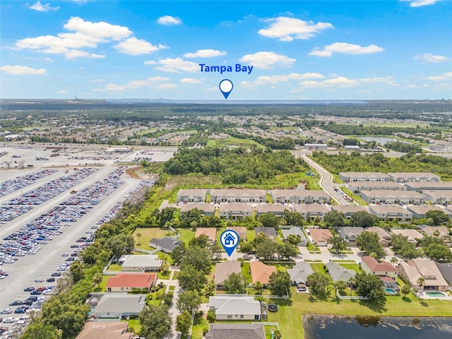 11830 Autumn Creek Dr, Riverview, FL 33569 - aerial perspective of suburban area with a nearby body of water