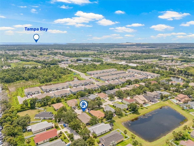 11830 Autumn Creek Dr, Riverview, FL 33569 - aerial perspective of suburban area featuring a large body of water