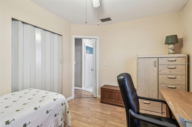 12400 Park Blvd Unit 519, Seminole, FL 33772 - bedroom featuring light wood-style flooring and a desk