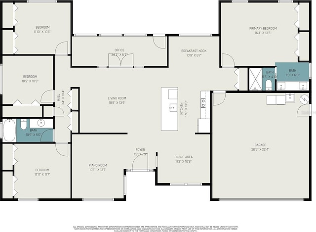 6709 Peachtree Dr, Temple Terrace, FL 33617 - view of home floor plan