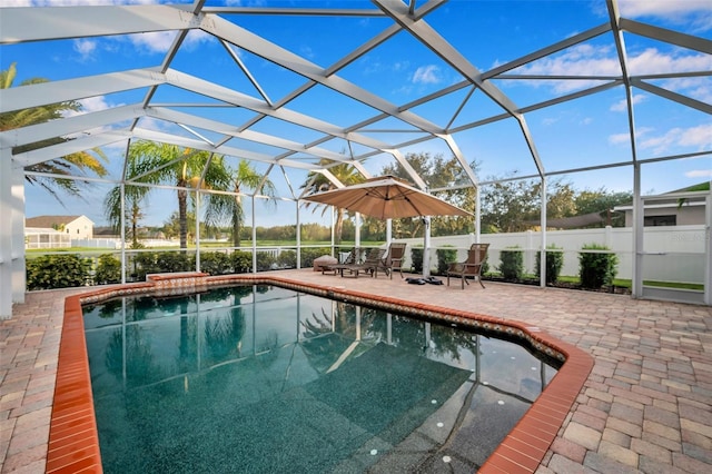 12424 White Bluff Rd, Hudson, FL 34669 - view of swimming pool featuring a patio and a lanai