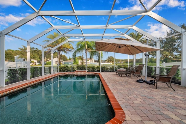 12424 White Bluff Rd, Hudson, FL 34669 - outdoor pool with a patio area and a lanai
