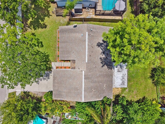 602 Timber Bay Cir W, Oldsmar, FL 34677 - view from above of property with a pool