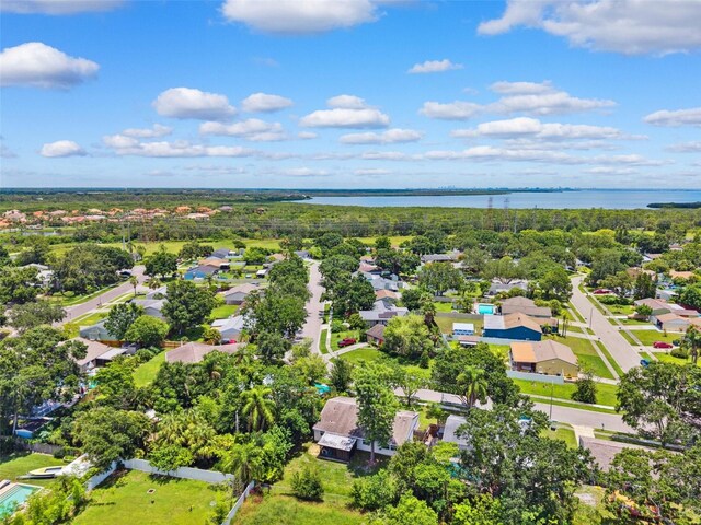 602 Timber Bay Cir W, Oldsmar, FL 34677 - aerial view of residential area with a nearby body of water
