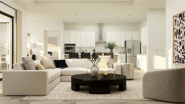 6830 E 115th St, Palmetto, FL 34221 - living area featuring light wood finished floors