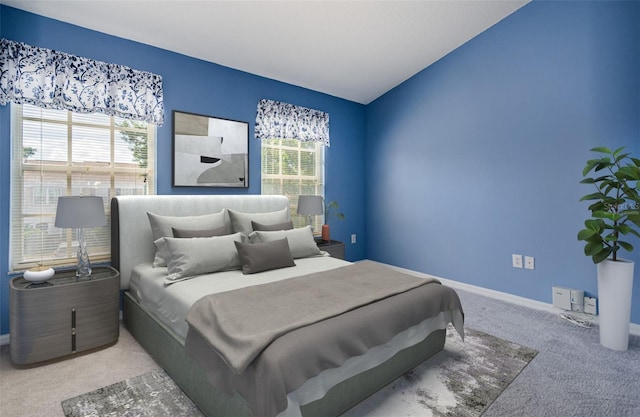 1241 Redondo Way, Wesley Chapel, FL 33543 - carpeted bedroom featuring vaulted ceiling and baseboards
