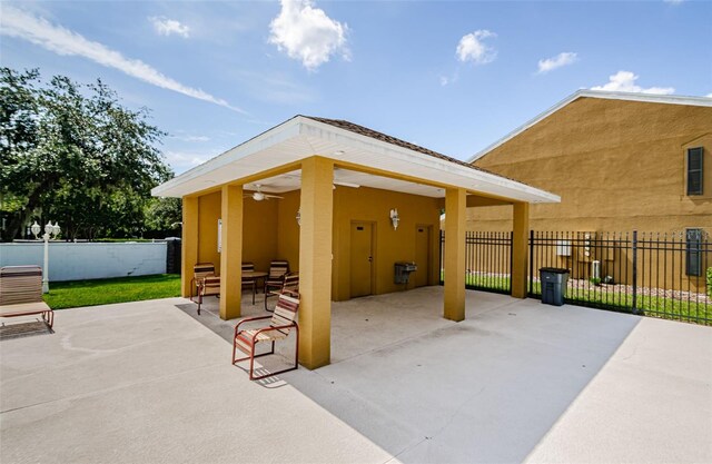 1241 Redondo Way, Wesley Chapel, FL 33543 - view of patio / terrace with ceiling fan