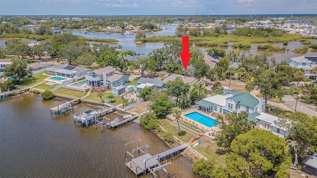 739 Chesapeake Dr, Tarpon Springs, FL 34689 - bird's eye view of a large body of water
