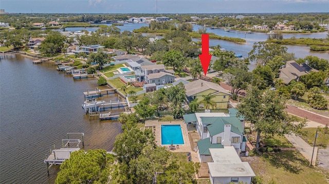 739 Chesapeake Dr, Tarpon Springs, FL 34689 - aerial perspective of suburban area featuring a nearby body of water