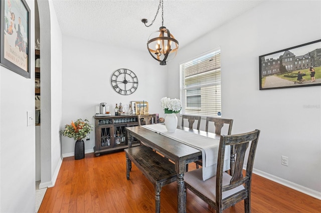 10409 Glen Willow Ln, Tampa, FL 33647 - dining space featuring a chandelier, wood finished floors, and a textured ceiling