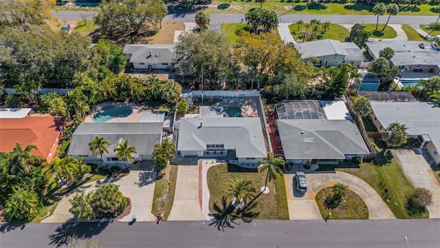 1320 Dixie Ln S, Saint Petersburg, FL 33707 - aerial view of residential area with a pool area