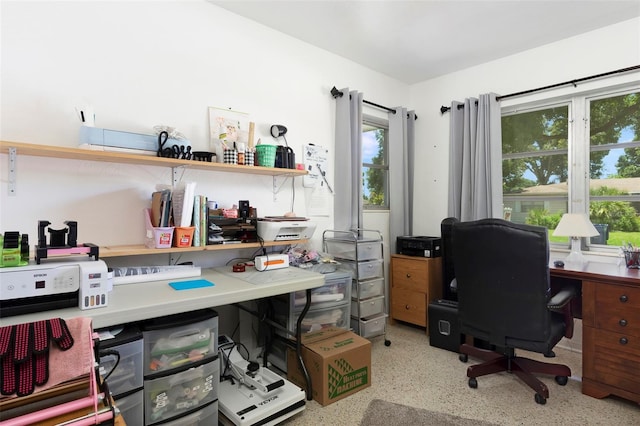 4917 99th St N, Saint Petersburg, FL 33708 - home office featuring plenty of natural light and speckled floor