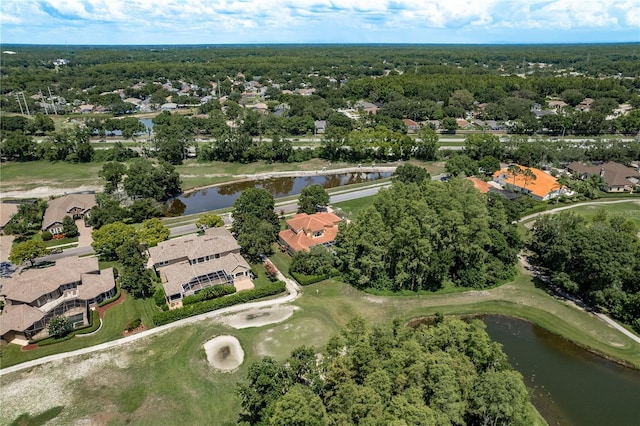 3042 Wentworth Way, Tarpon Springs, FL 34688 - aerial overview of property's location with nearby suburban area, a large body of water, and a golf club