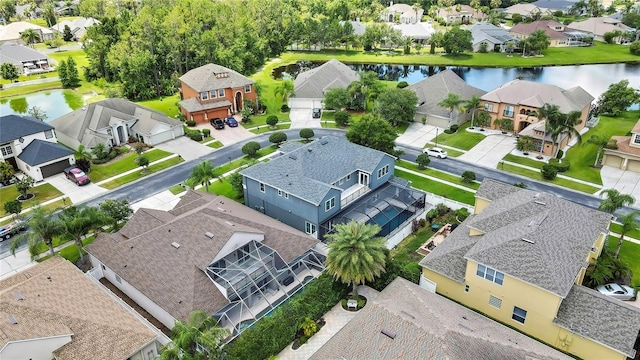 3241 Evening Breeze Loop, Wesley Chapel, FL 33544 - aerial perspective of suburban area featuring a large body of water