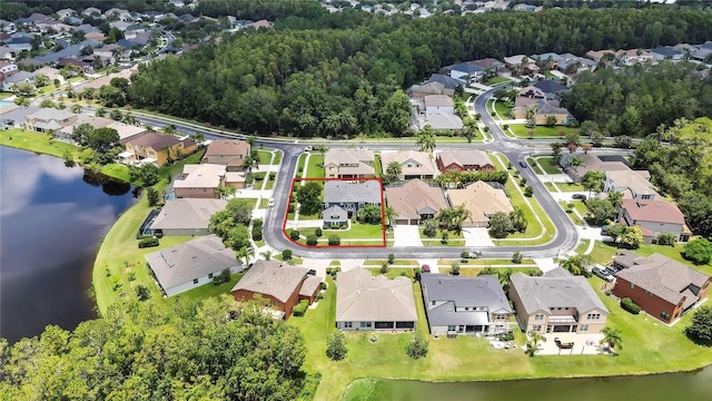 3241 Evening Breeze Loop, Wesley Chapel, FL 33544 - aerial overview of property's location with nearby suburban area and property boundaries highlighted