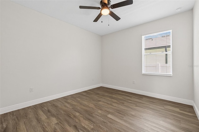 8319 N Ogontz Ave, Tampa, FL 33604 - empty room featuring wood finished floors and ceiling fan
