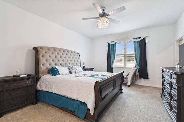 12351 Nouveau Ave, Spring Hill, FL 34610 - bedroom with light colored carpet and ceiling fan
