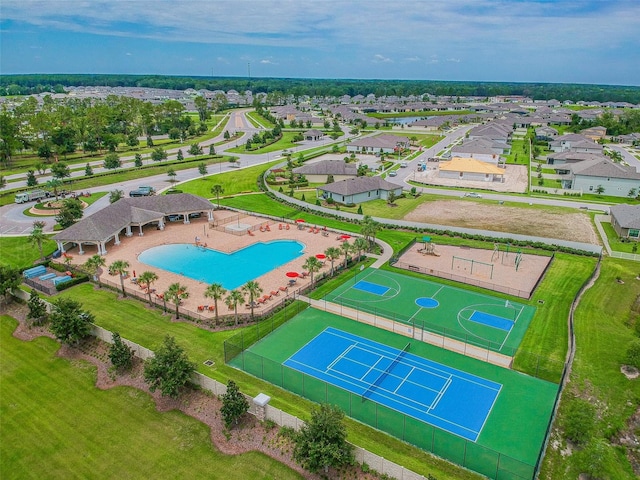 12351 Nouveau Ave, Spring Hill, FL 34610 - aerial view of residential area with a pool