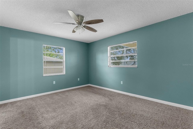 5112 Odin St, Spring Hill, FL 34608 - carpeted empty room with ceiling fan and a textured ceiling