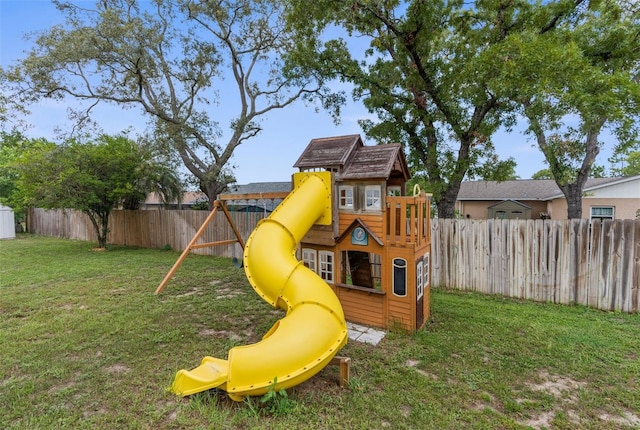 5112 Odin St, Spring Hill, FL 34608 - view of jungle gym featuring a fenced backyard