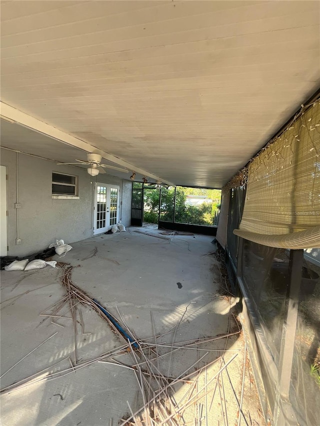 1782 Michigan Ave NE, Saint Petersburg, FL 33703 - view of patio / terrace featuring french doors and ceiling fan