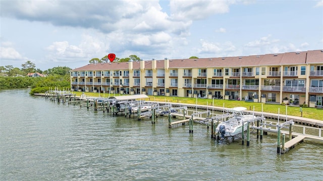 163 Brent Cir, Oldsmar, FL 34677 - dock with boat lift and a water view