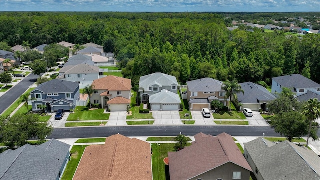 25435 Bruford Blvd, Land O Lakes, FL 34639 - aerial view of residential area with a heavily wooded area