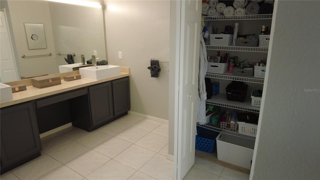 25435 Bruford Blvd, Land O Lakes, FL 34639 - bathroom featuring vanity and tile patterned flooring