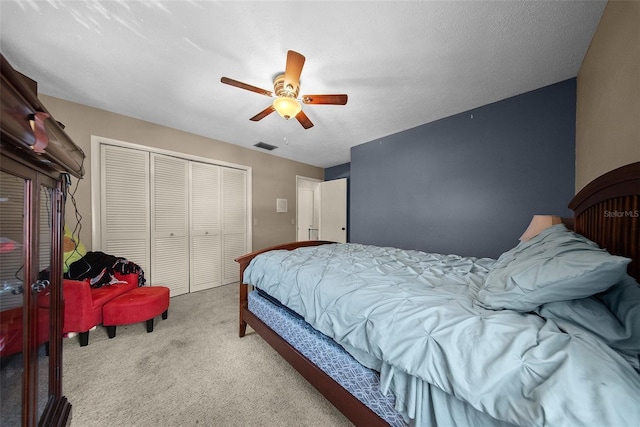 1310 Rustlewood Dr, Brandon, FL 33510 - carpeted bedroom with a closet and ceiling fan