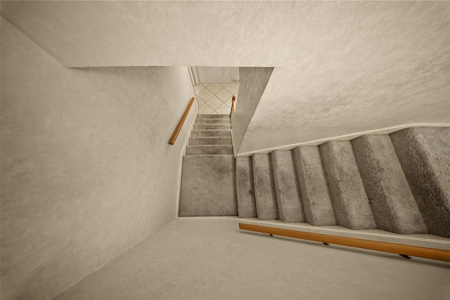 1310 Rustlewood Dr, Brandon, FL 33510 - stairway with a textured wall